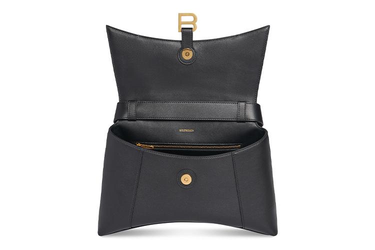 Плечевая сумка женская Balenciaga Downtown Medium черная