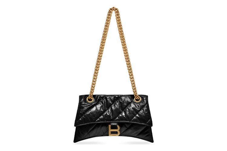 Сумка женская Balenciaga Crush Small Chain Bag черная