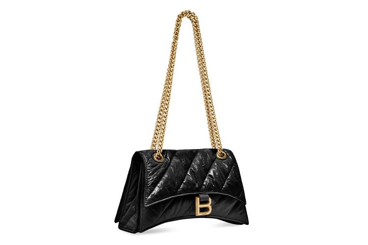 Сумка женская Balenciaga Crush Small Chain Bag черная