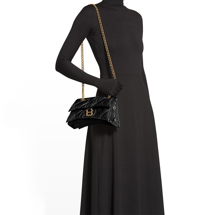 Сумка женская Balenciaga Crush Small Chain Bag черная