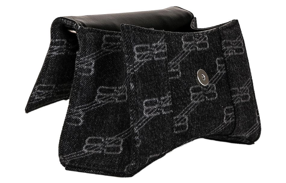 Мини-сумка женская Balenciaga Hourglass Denim черная