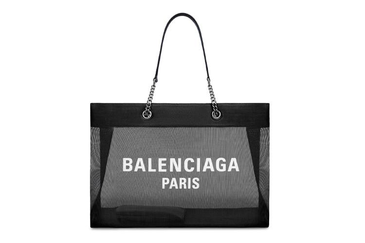 Сумка женская Balenciaga Duty Free Large черно-серая