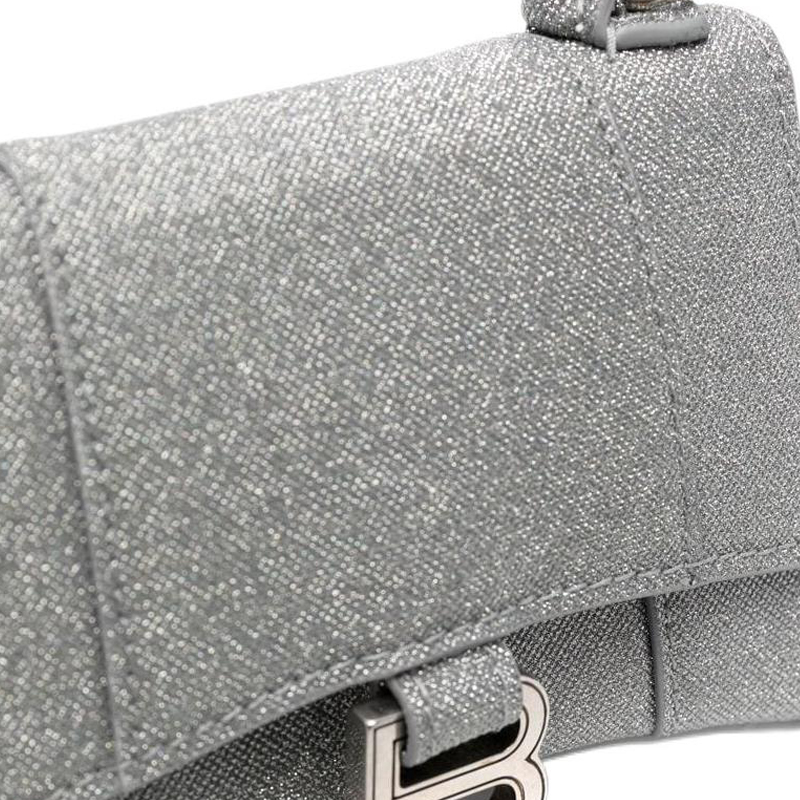 Сумка женская Balenciaga Hourglass Mini серебристая