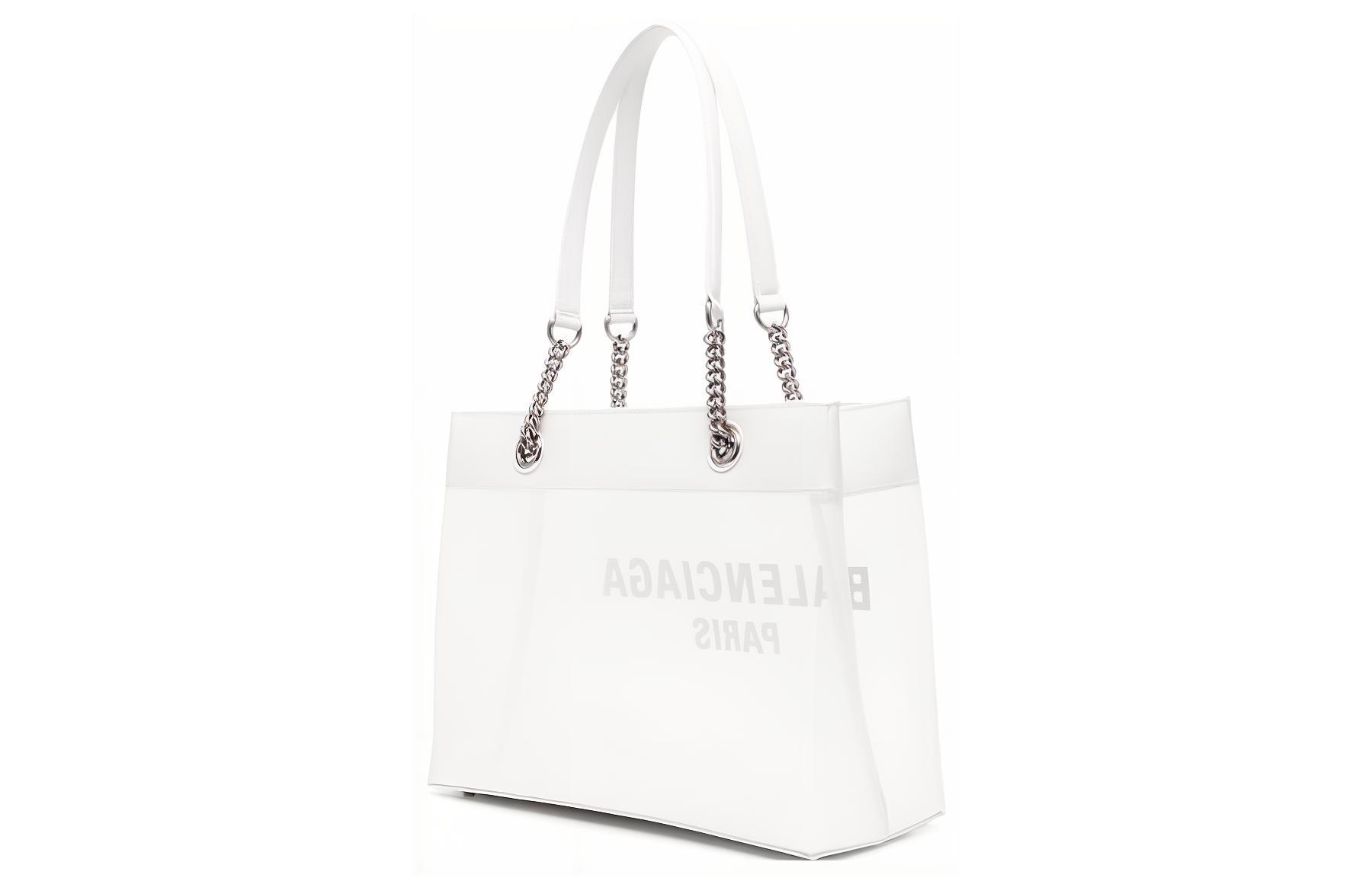 Сумка-тоут женская Balenciaga DUTY FREE белая среднего размера