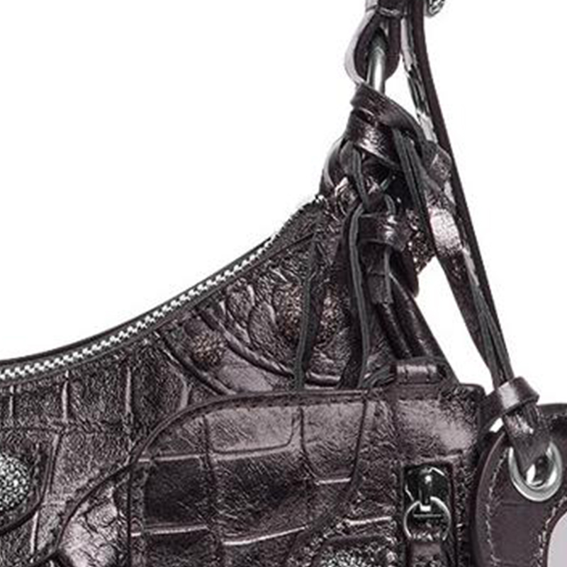 Сумка женская Balenciaga Le Cagole Embossed темно-серая
