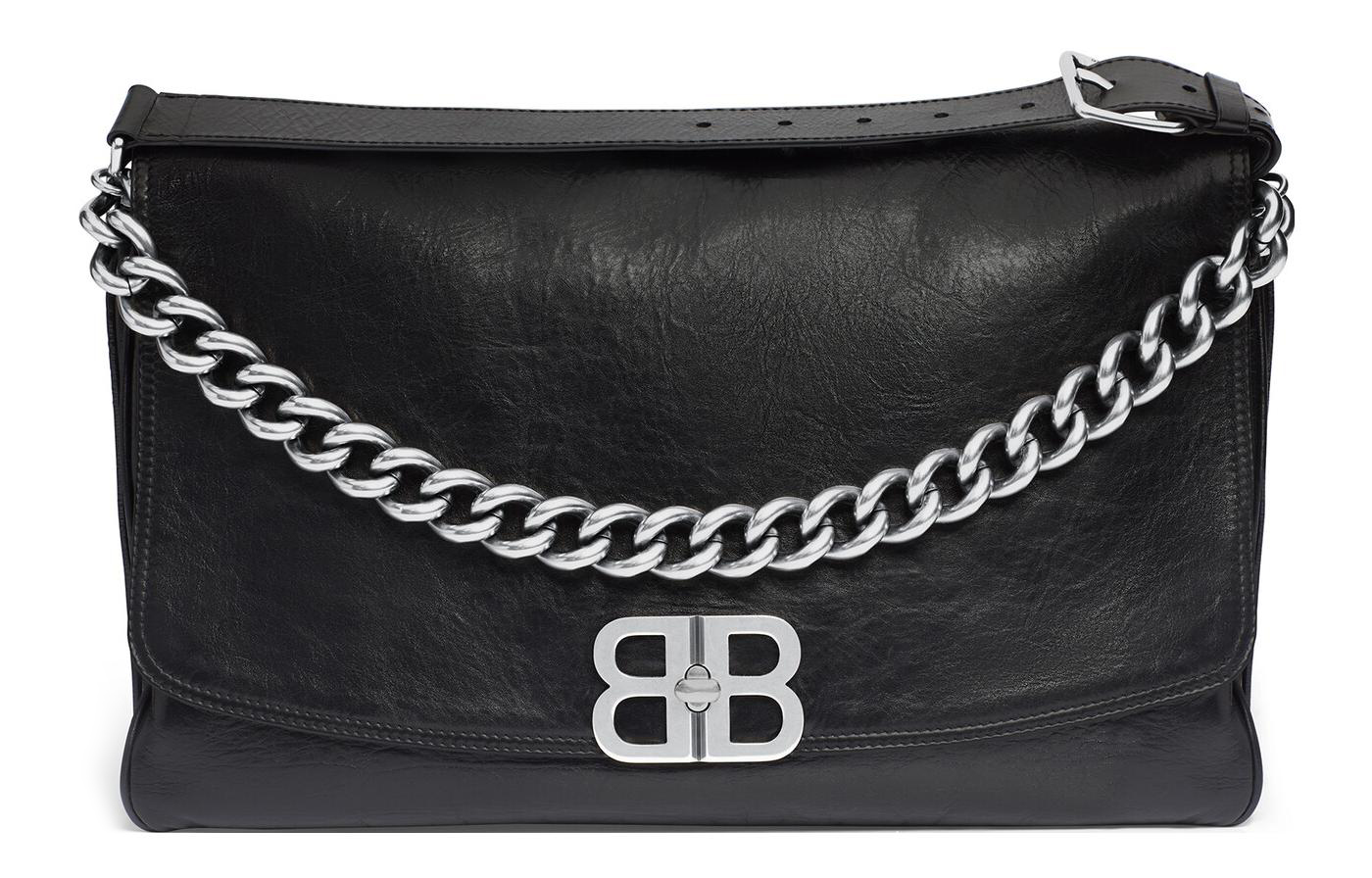 Сумка женская Balenciaga Bb Soft Large Flap Bag черная