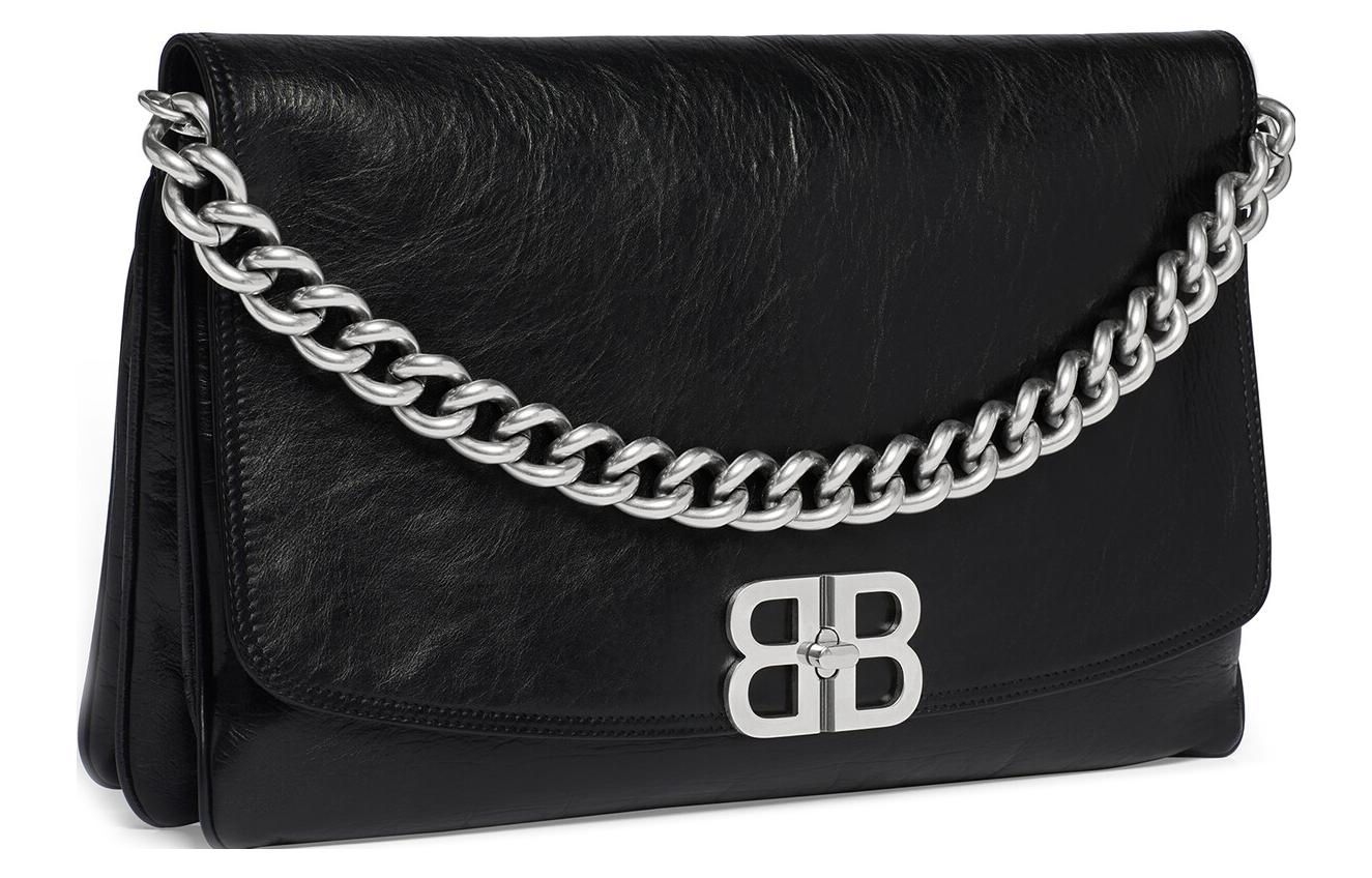 Сумка женская Balenciaga Bb Soft Large Flap Bag черная