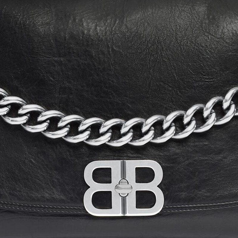 Сумка женская Balenciaga Bb Soft Large Flap Bag черная