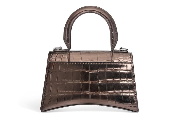 Сумка женская Balenciaga Croc Embossed Xs Tote Bag, коричневая