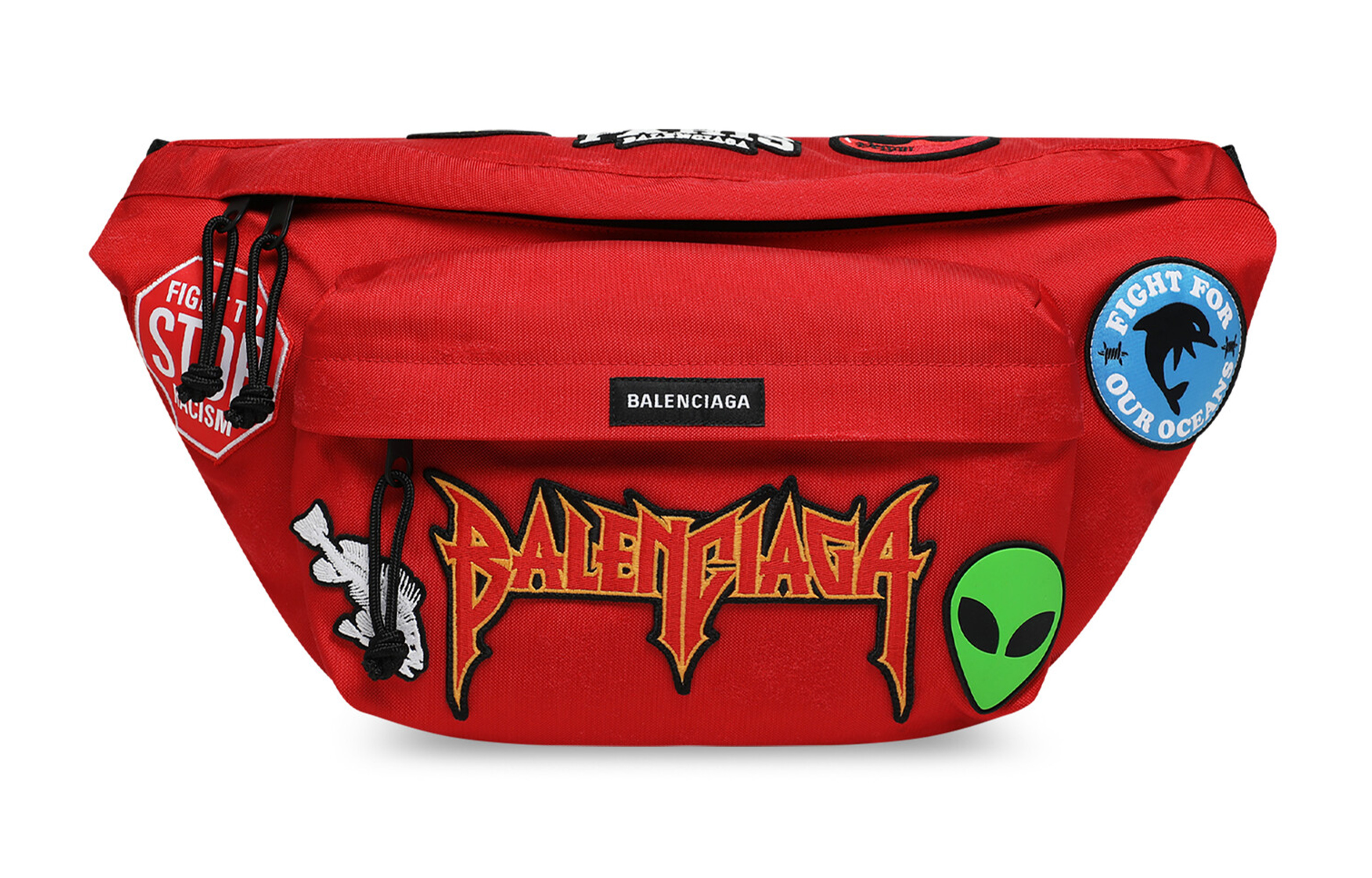 Сумка мужская Balenciaga Explorer Polyester красная, XL
