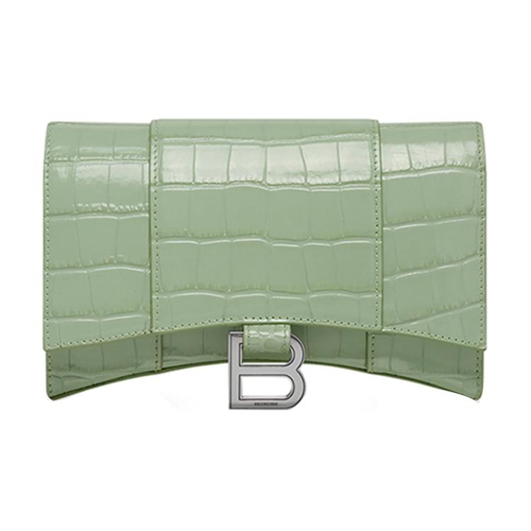 Кошелек женский Balenciaga Hourglass зеленый
