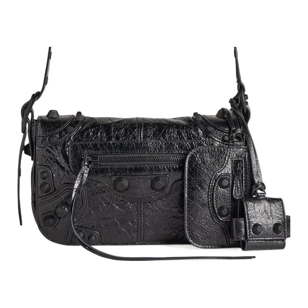 Мужская сумка Balenciaga Le Cagole XS Flap Bag черная