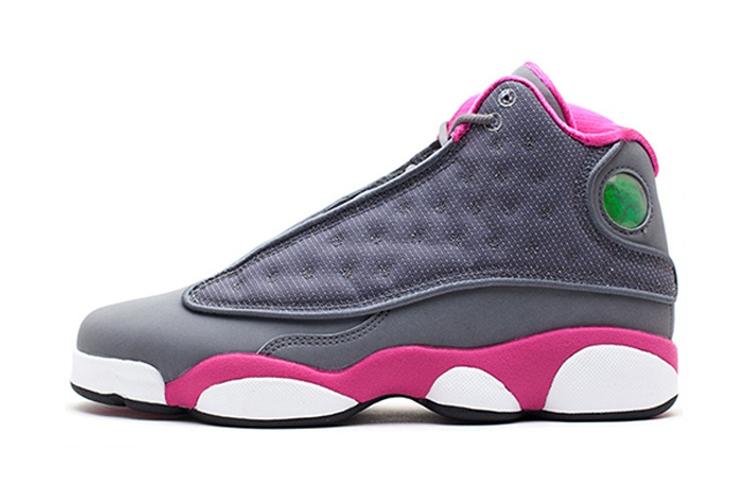 Кроссовки женские Air Jordan 13 Retro 'Grey Fusion Pink' винтажные, 36 EU