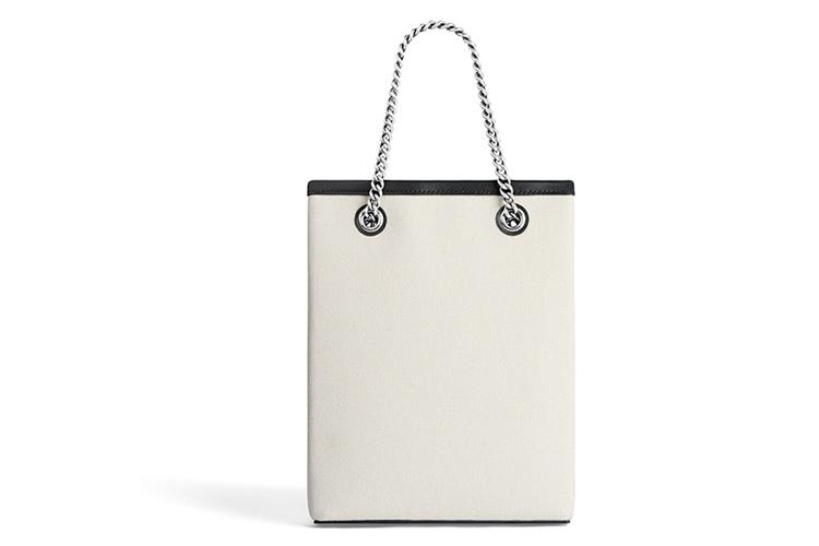 Сумка женская Balenciaga Duty Free белая-черная