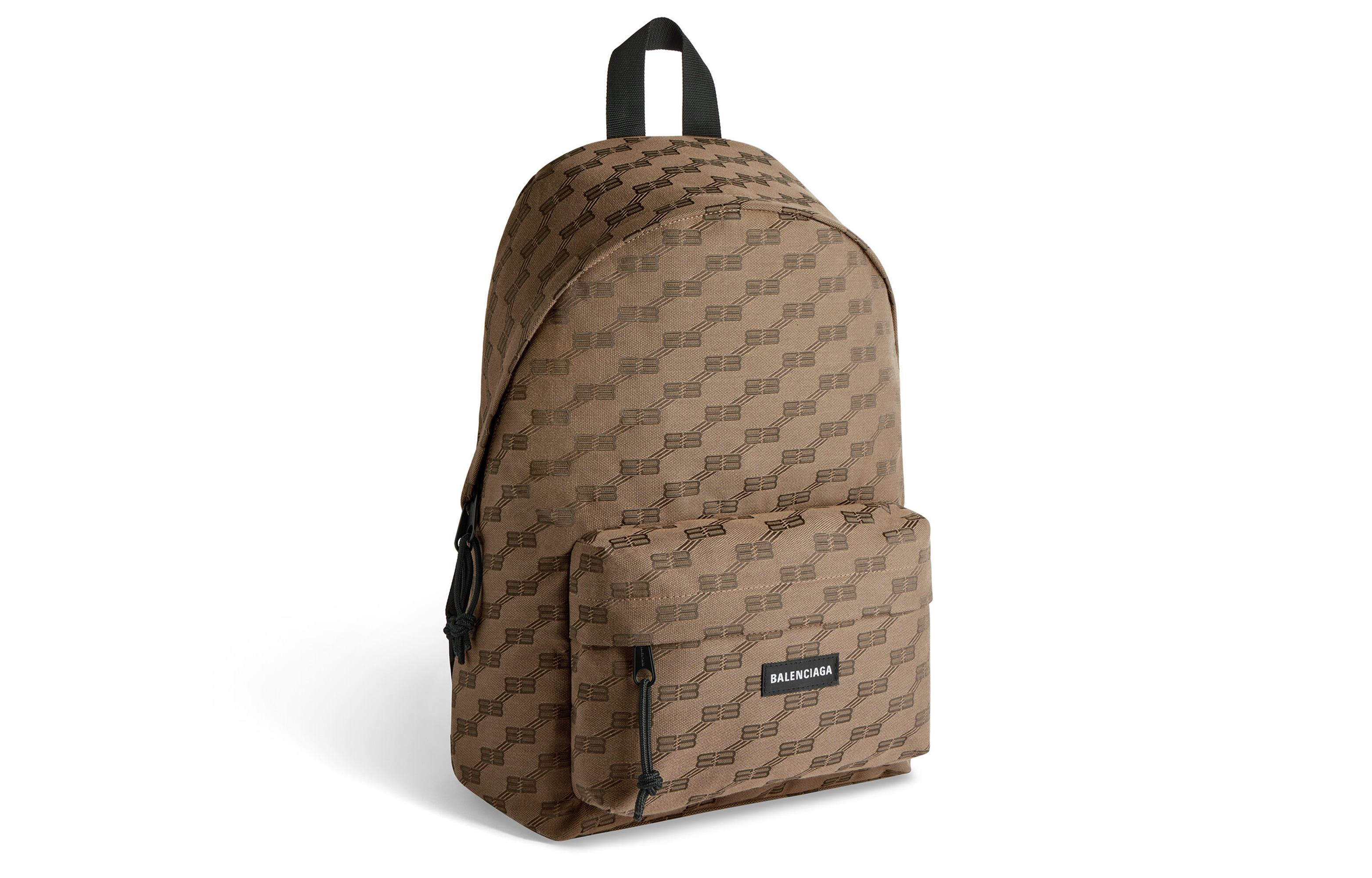 Рюкзак мужской Balenciaga BB MONOGRAM SIGNATURE бежево-коричневый