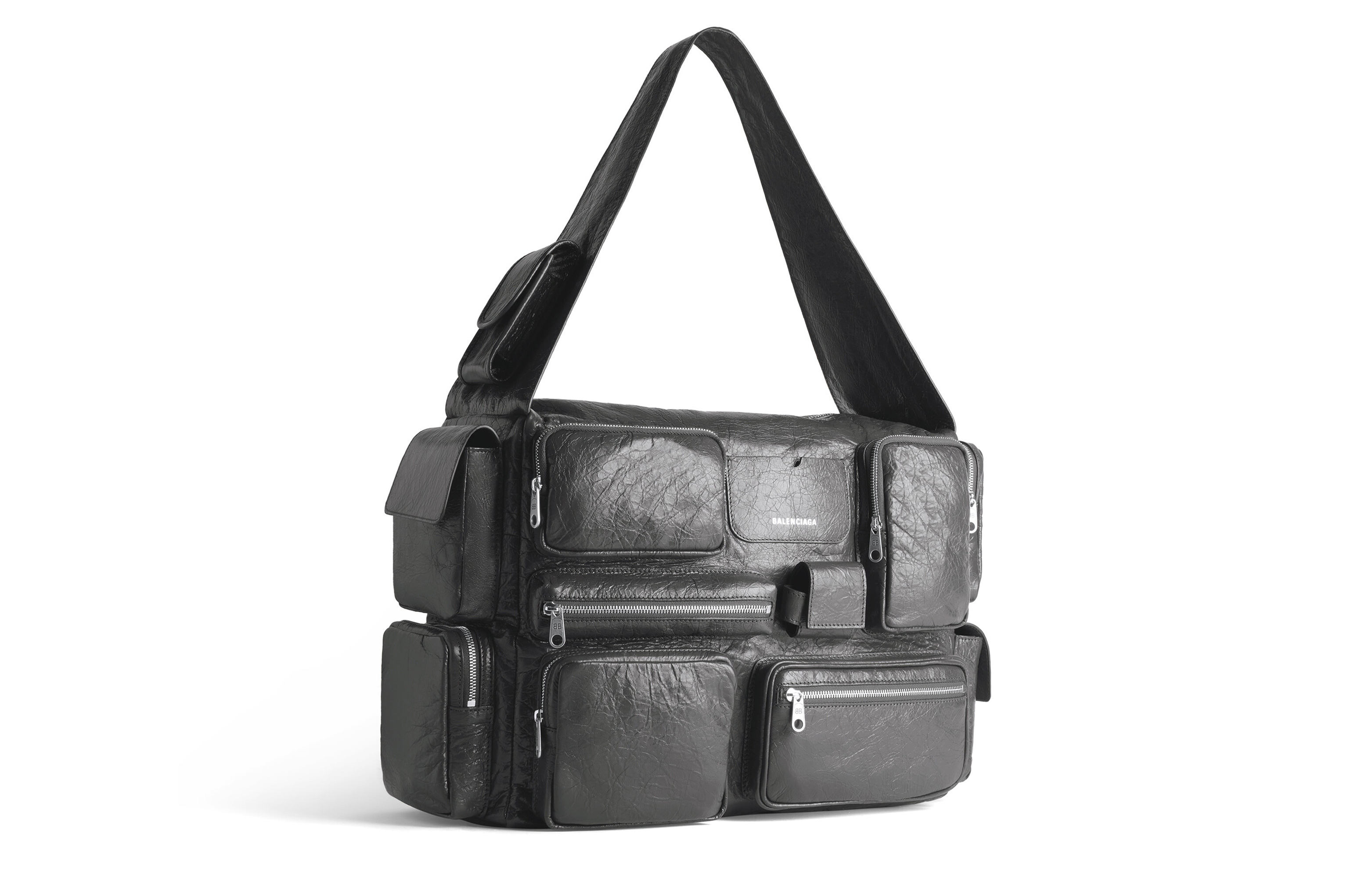 Сумка мужская Balenciaga Superbusy Crossbody Messenger черная