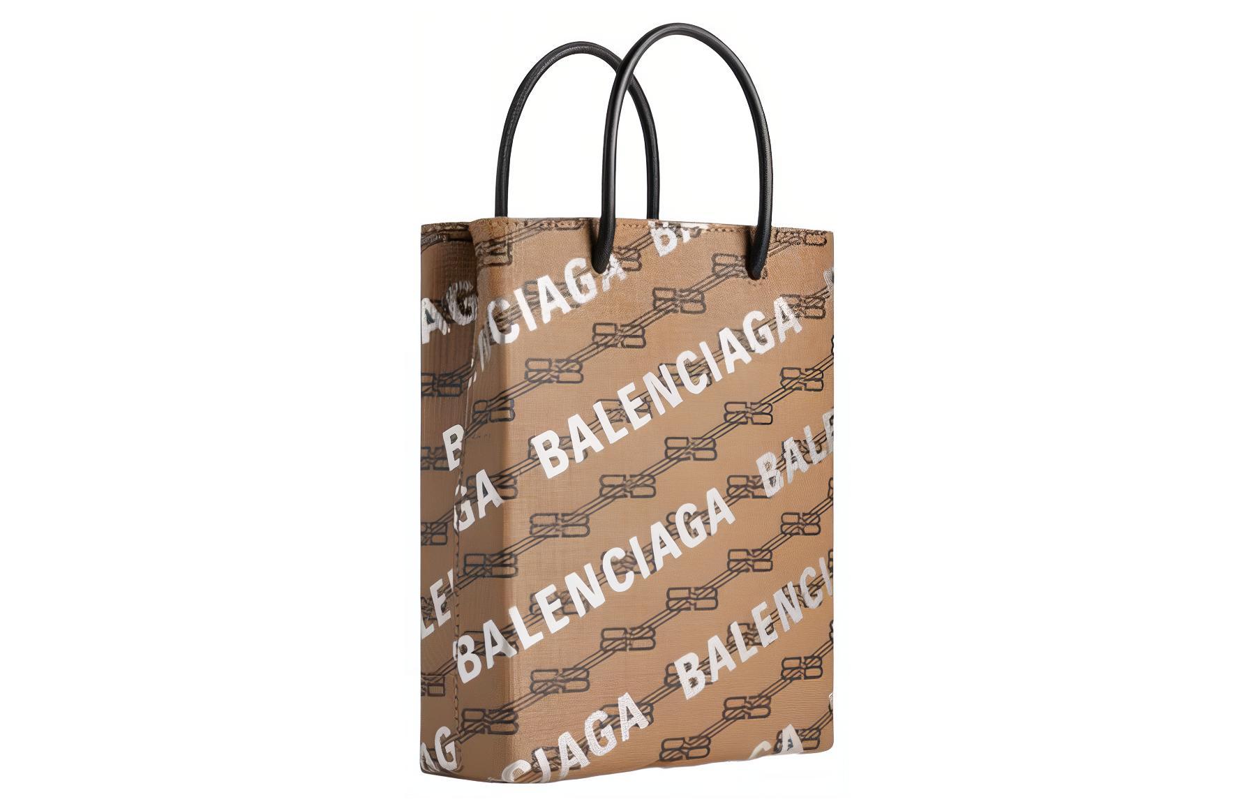 Сумка женская Balenciaga 6938052AAHW2762 бежево-коричневая большого размера