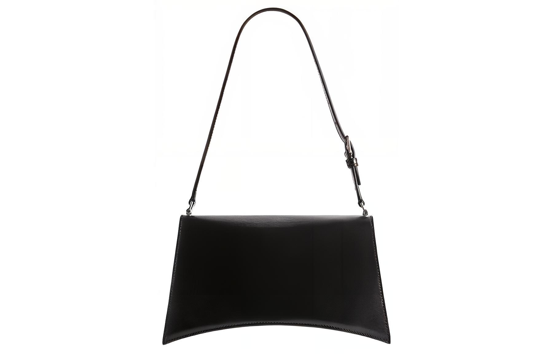 Сумка женская Balenciaga Crush Sling черная-серебристая