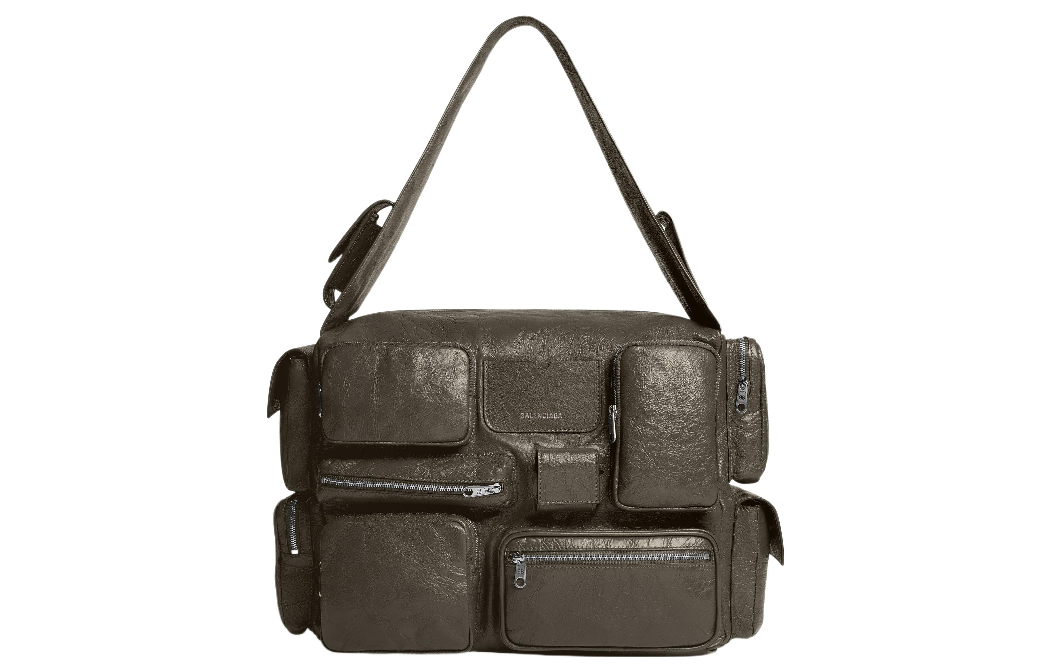 Сумка мужская Balenciaga Superbusy Arena темно-зеленая