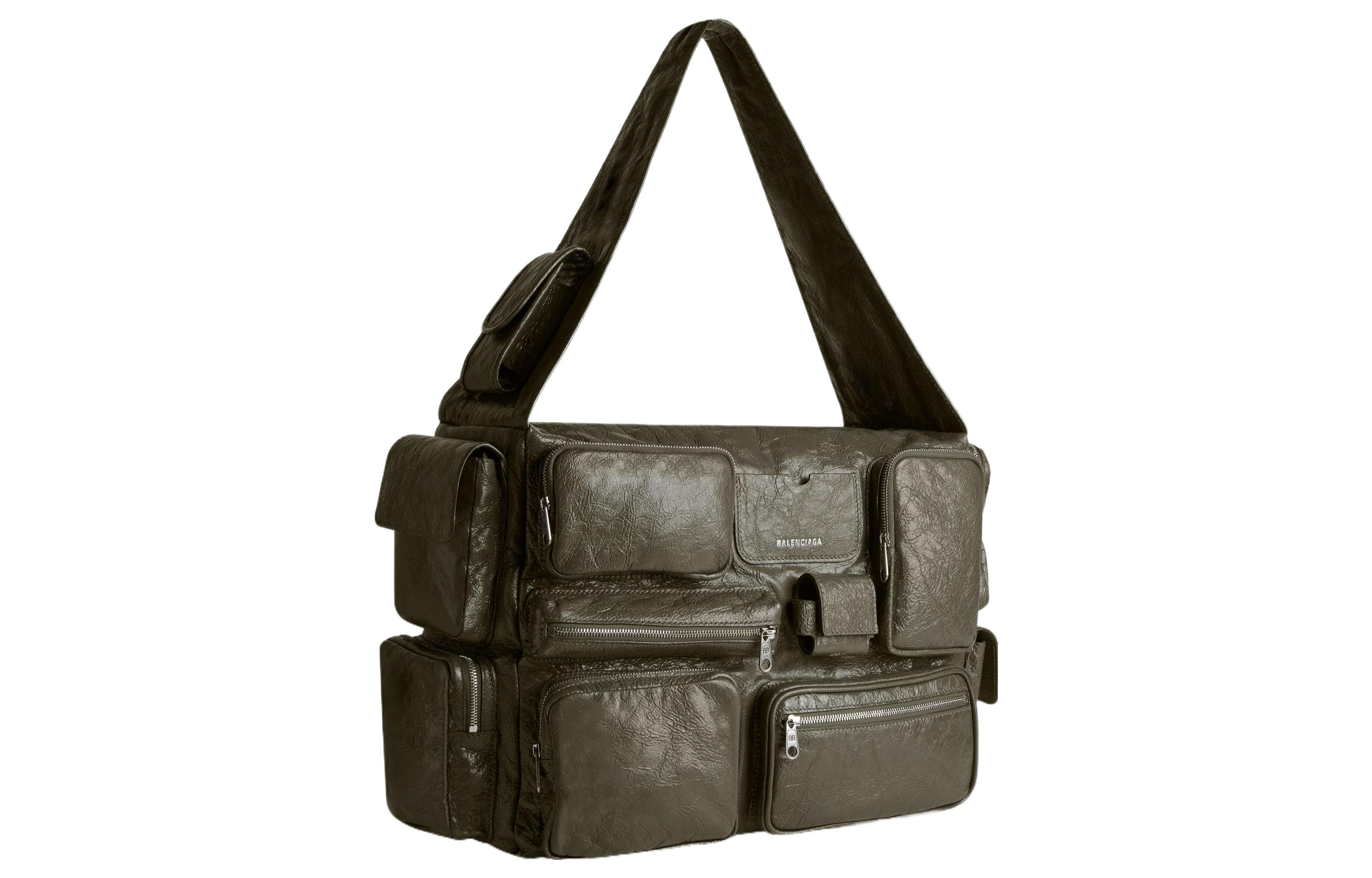 Сумка мужская Balenciaga Superbusy Arena темно-зеленая