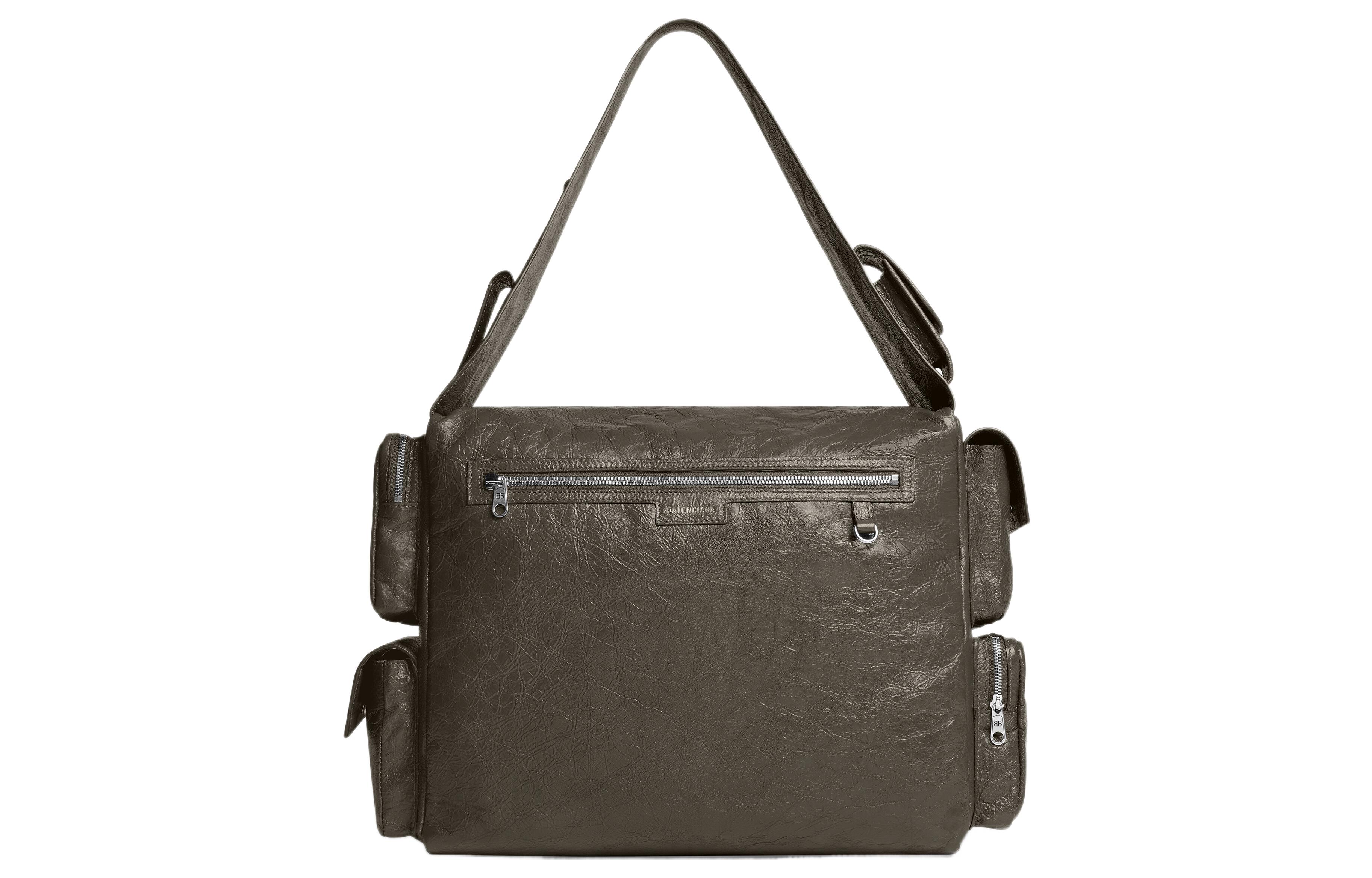 Сумка мужская Balenciaga Superbusy Arena темно-зеленая