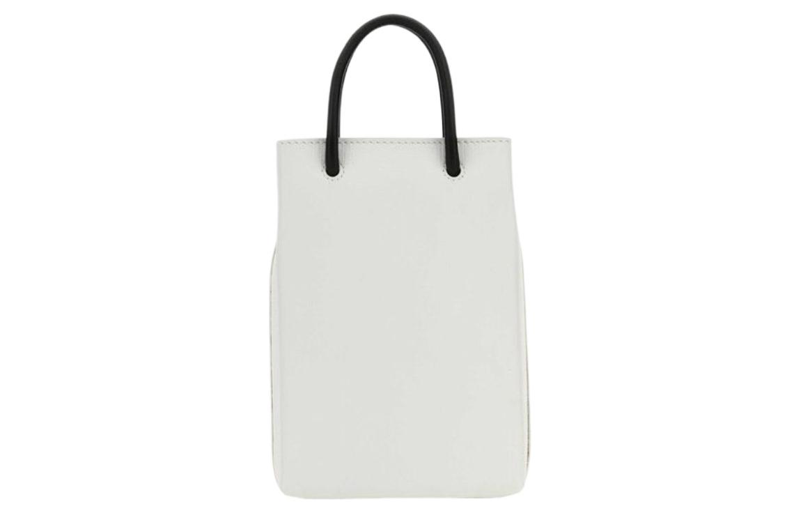 Сумка женская Balenciaga 7577730AI2N9000 белая-черная