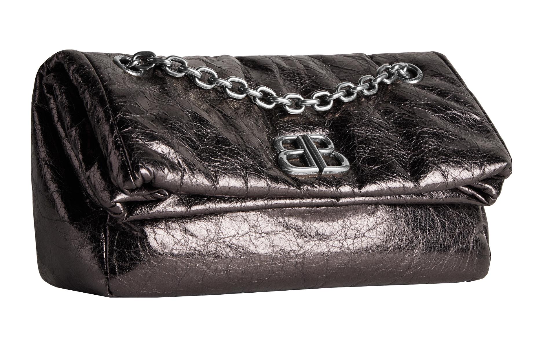 Сумка женская Balenciaga Arena Calfskin Chain Bag темно-серая