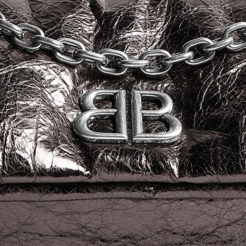 Сумка женская Balenciaga Arena Calfskin Chain Bag темно-серая