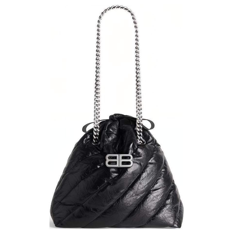 Сумка женская Balenciaga Crush Small Tote black-silver