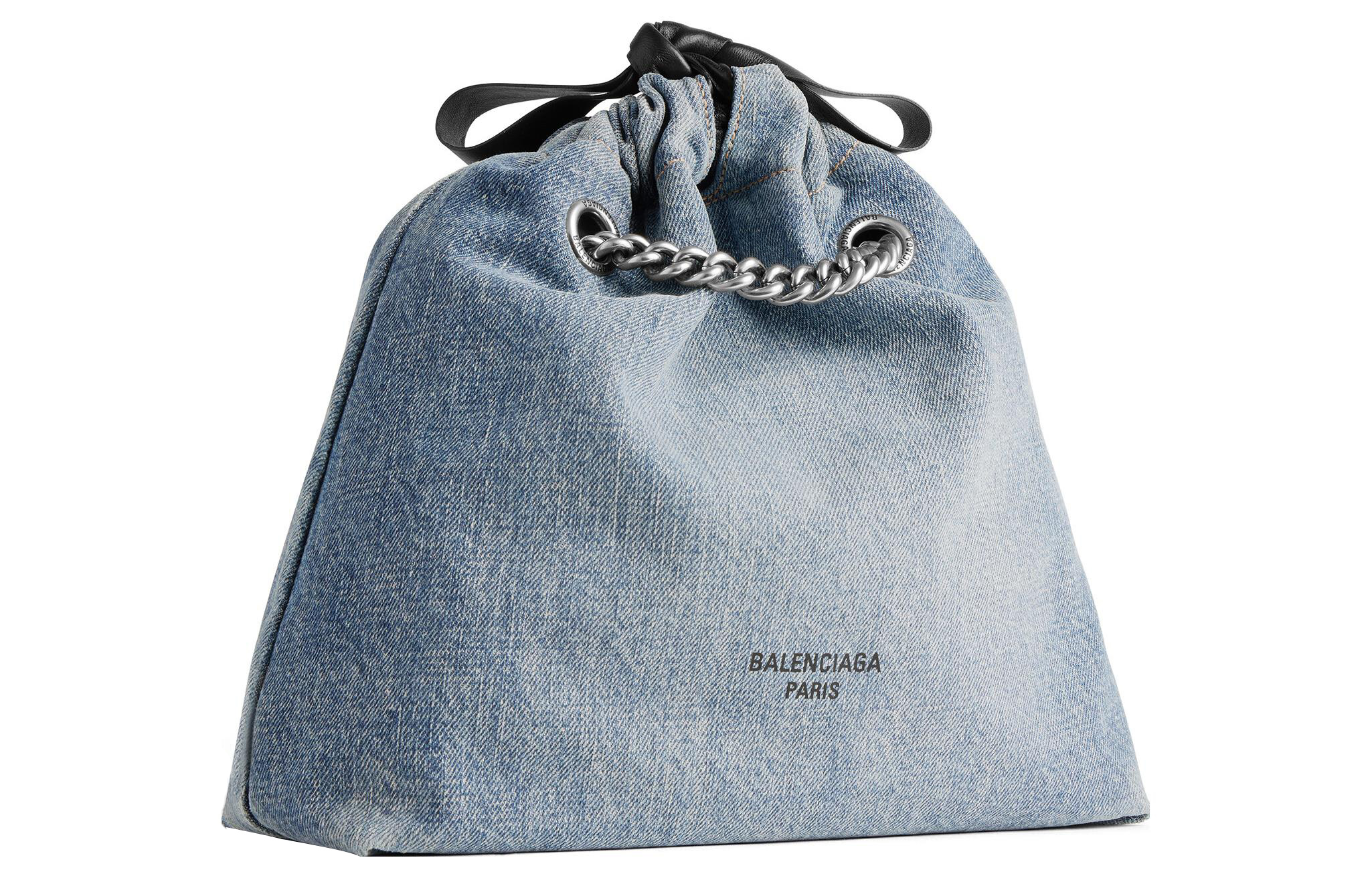 Сумка женская Balenciaga Trash Bag синего денима