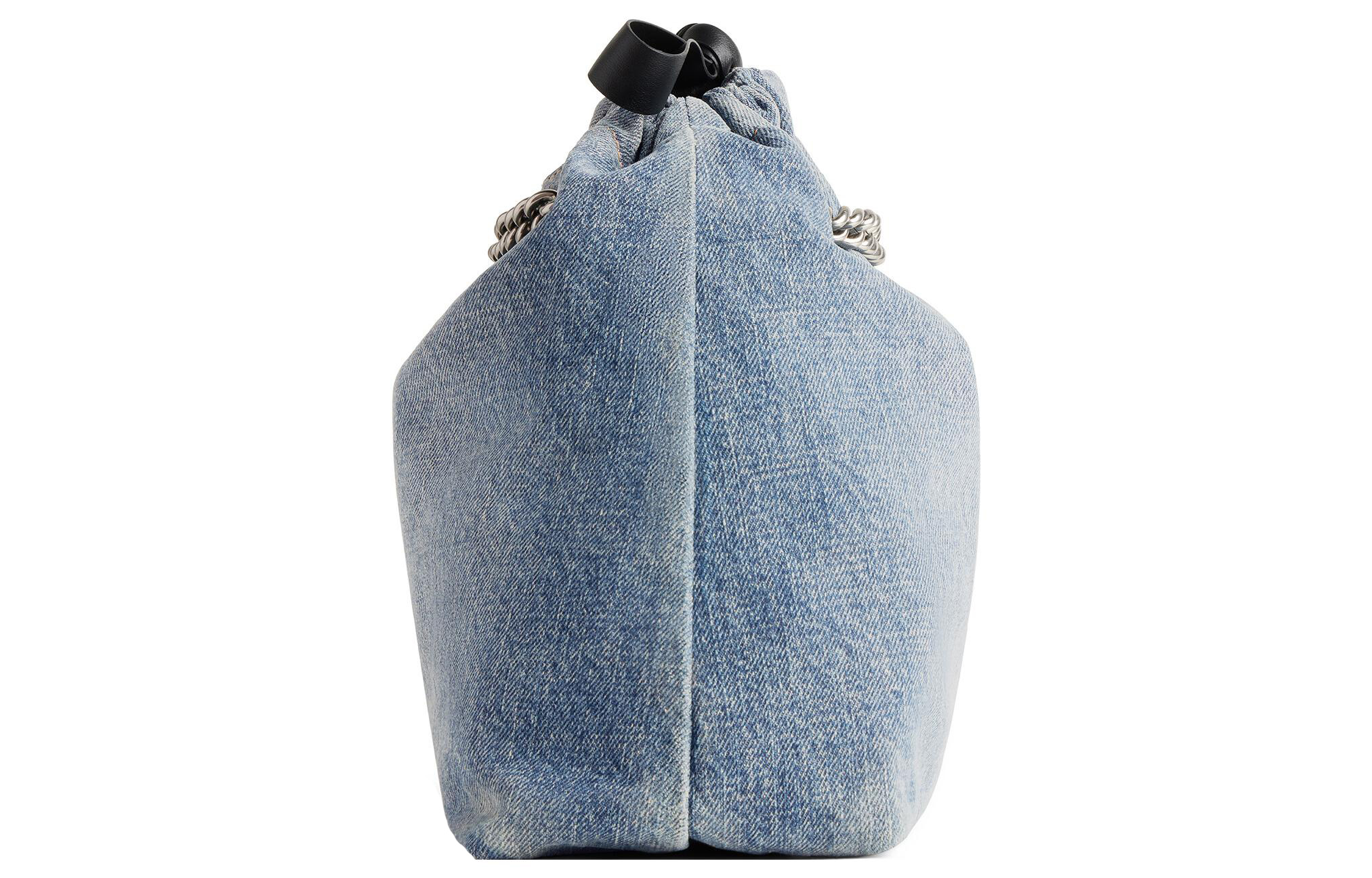 Сумка женская Balenciaga Trash Bag синего денима