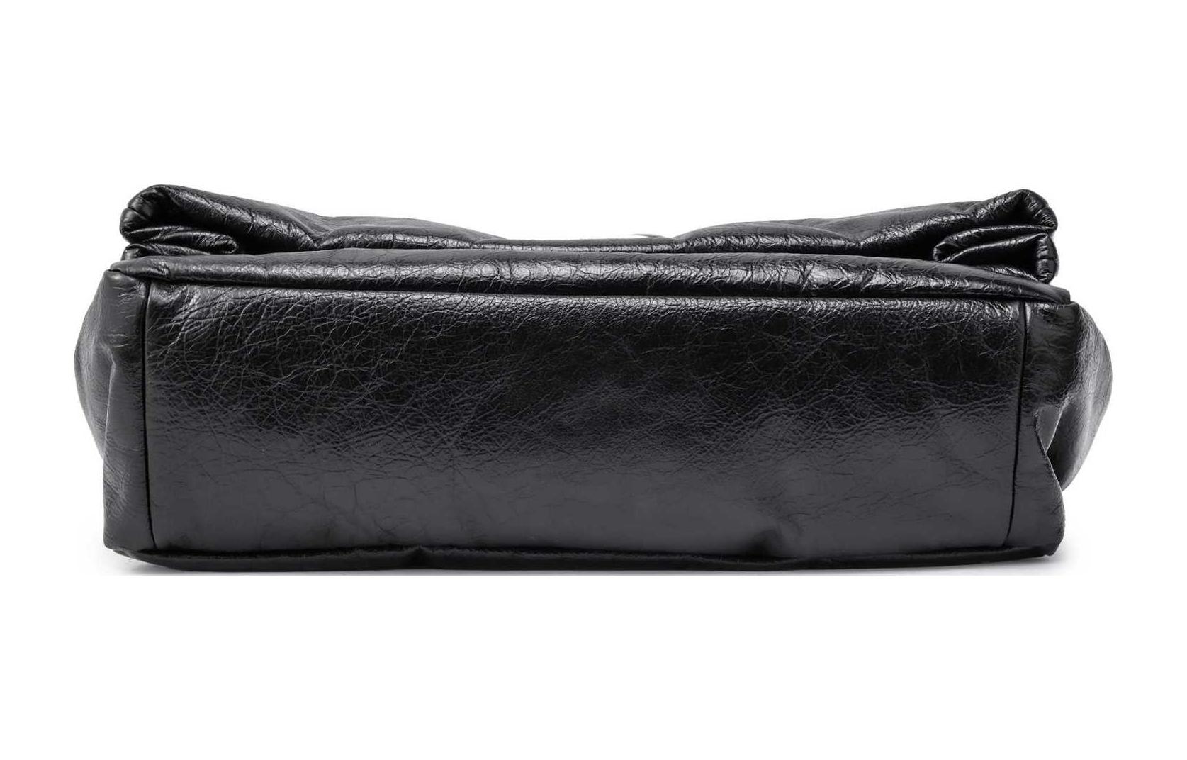 Сумка женская Balenciaga Monaco Chain черная-серебристая