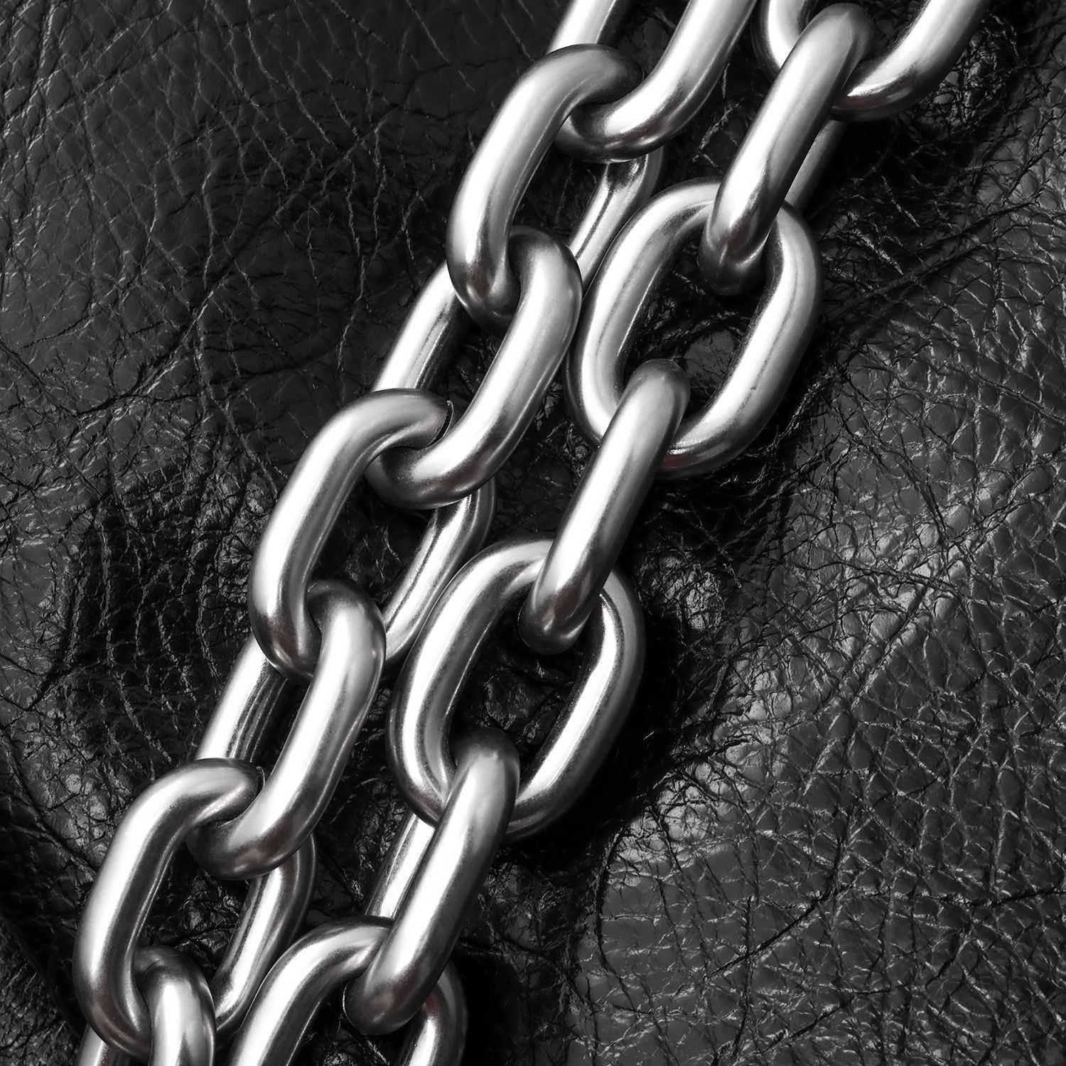 Сумка женская Balenciaga Monaco Chain черная-серебристая