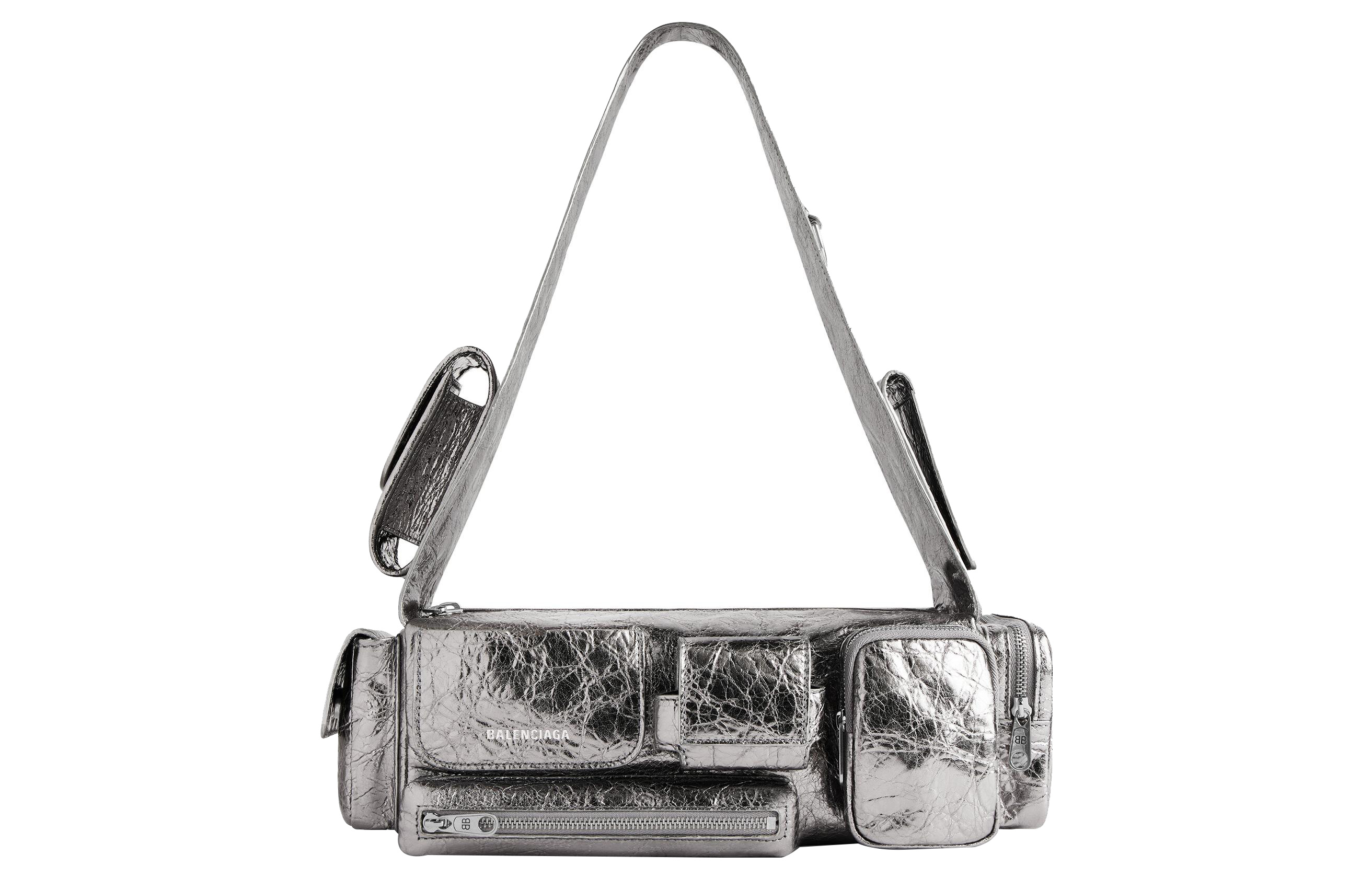 Сумка женская Balenciaga Superbusy XS серебристая