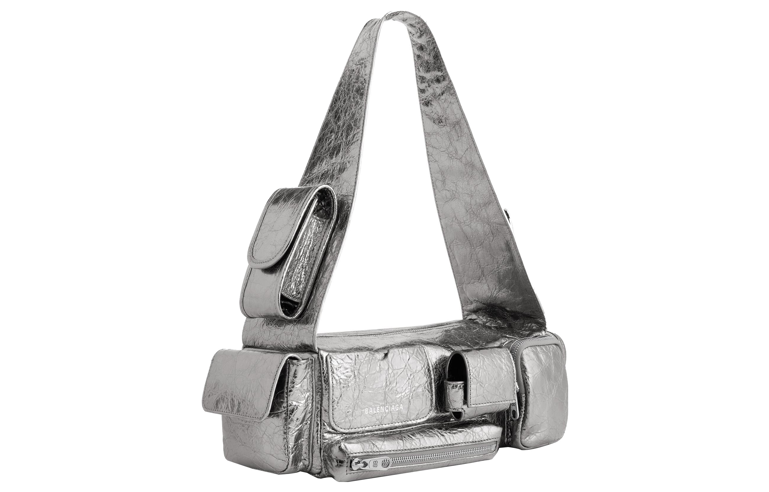 Сумка женская Balenciaga Superbusy XS серебристая