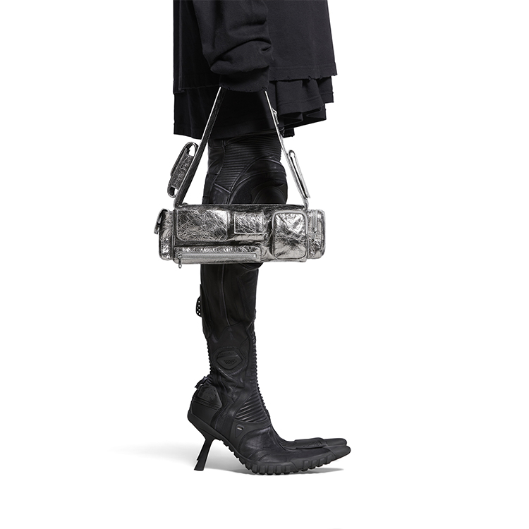 Сумка женская Balenciaga Superbusy XS серебристая