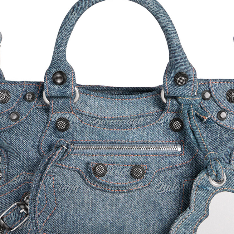 Сумка женская Balenciaga Neo Cagole Small Tote Bag, синий