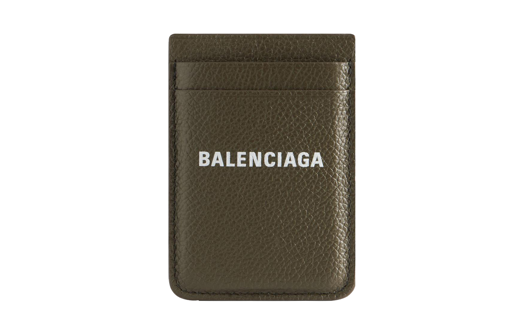 Кредитница мужская Balenciaga 6758352AAYH3190 тёмно-зелёного и белого цвета