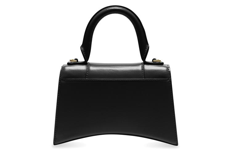 Сумка женская Balenciaga Hourglass Small Top Handle черная-золотая