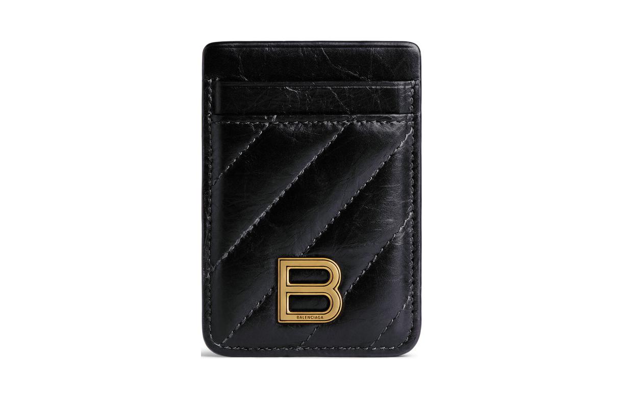 Визитница женская Balenciaga CRUSH черная