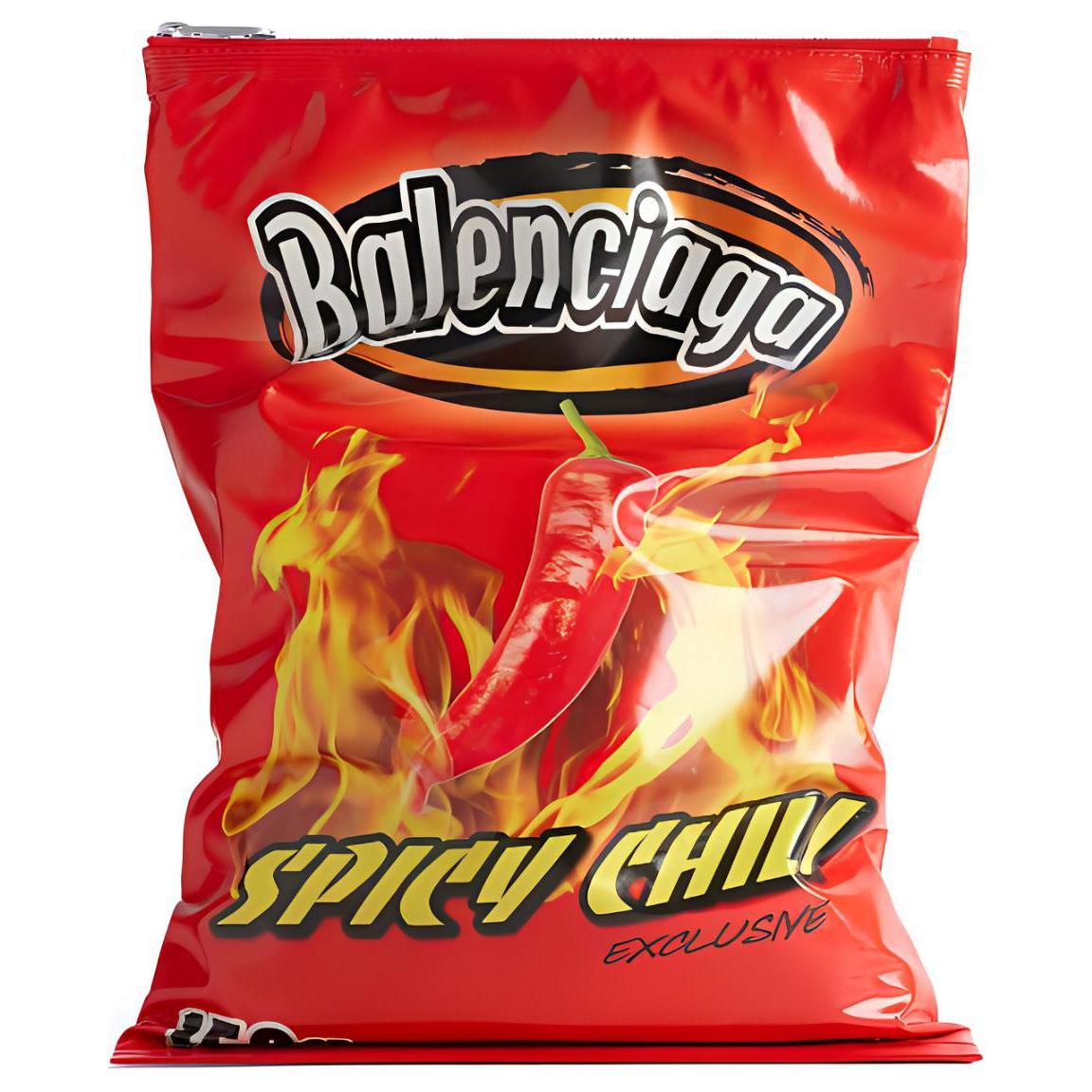 Клатч женский Balenciaga Potato Chip Bag красный