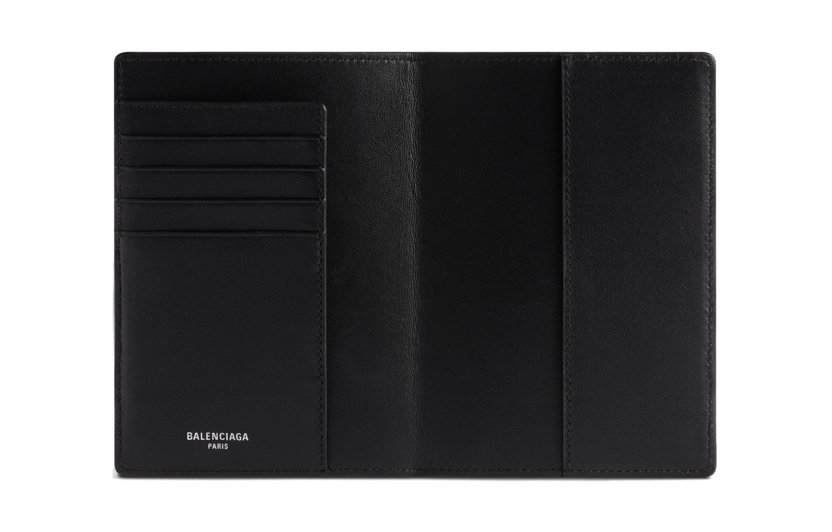 Обложка для паспорта мужская Balenciaga 7877422AA3R1000 черная-золотая