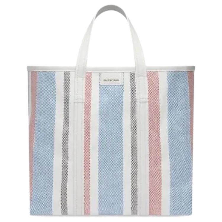 Сумка-тоут женская Balenciaga Barbes Polyamide синяя, среднего размера