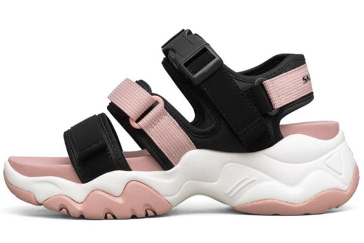 Пляжные сандалии женские Skechers D'LITES черные/розовые, 35 EU