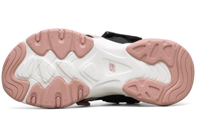 Пляжные сандалии женские Skechers D'LITES черные/розовые, 35 EU