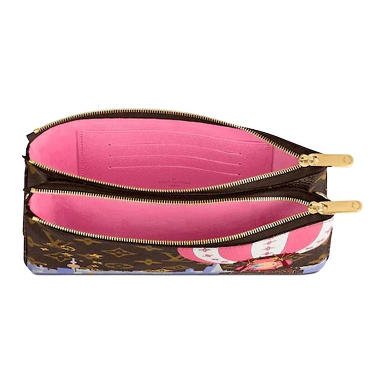 Сумка женская LOUIS VUITTON Pochette Double Zip Monogram pink lining