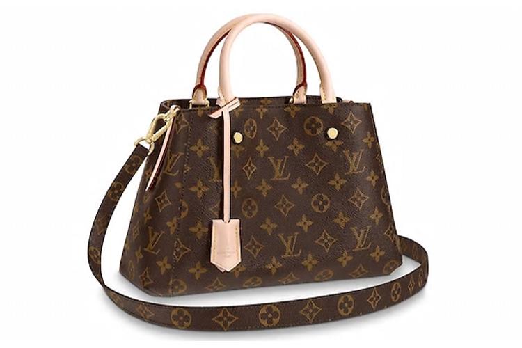 Сумка женская LOUIS VUITTON Montaigne Monogram BB бордовая