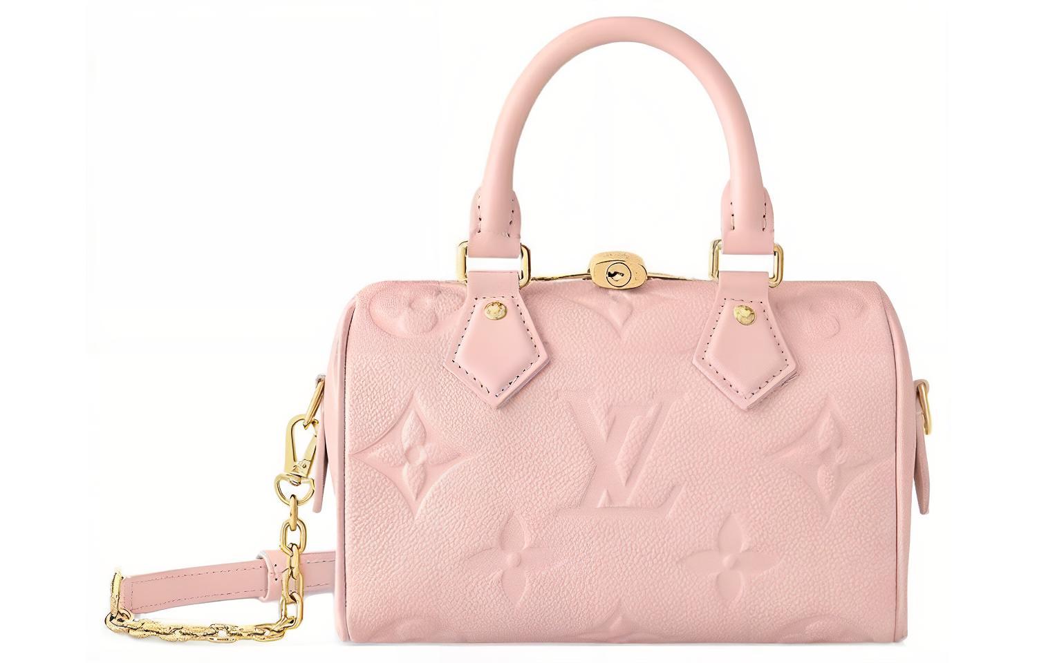 Сумка женская LOUIS VUITTON Speedy Bandoulière 20 pink-gold