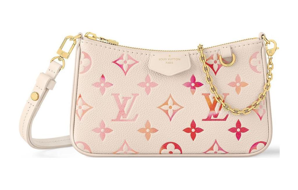 Сумка женская LOUIS VUITTON Easy Pouch On Strap, pink-cream