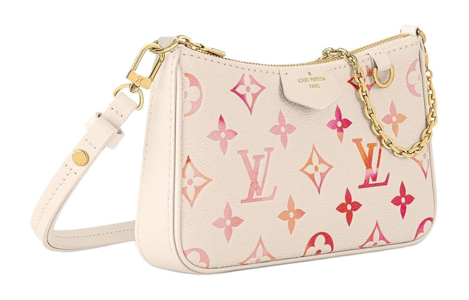 Сумка женская LOUIS VUITTON Easy Pouch On Strap, pink-cream